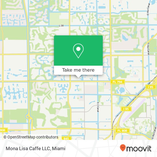 Mapa de Mona Lisa Caffe LLC