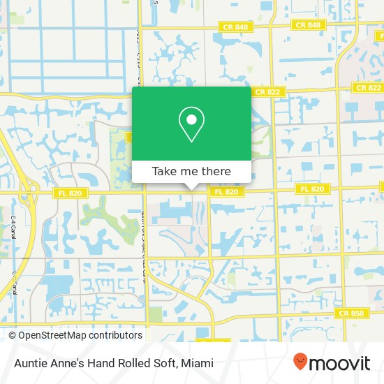 Mapa de Auntie Anne's Hand Rolled Soft