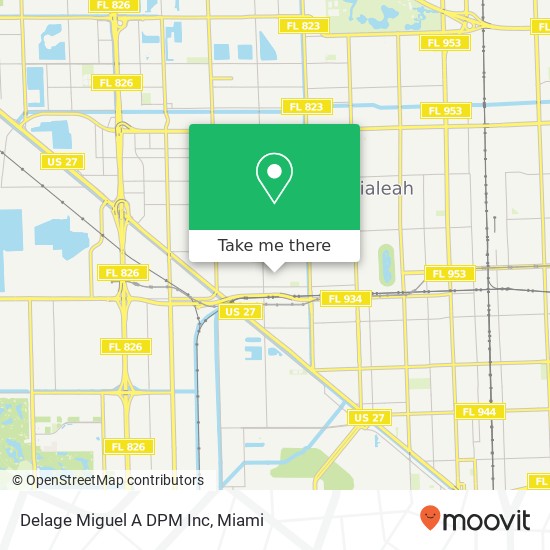 Delage Miguel A DPM Inc map
