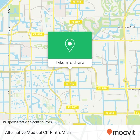 Alternative Medical Ctr Plntn map