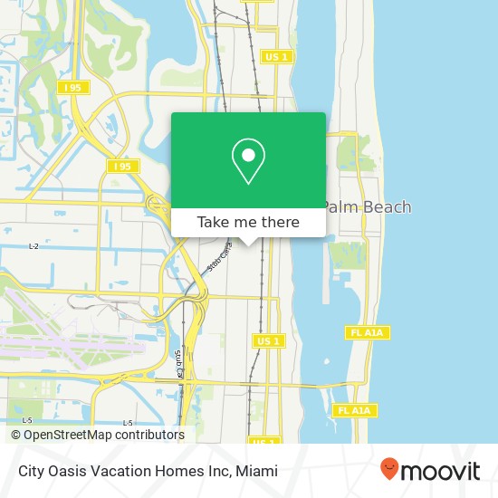 Mapa de City Oasis Vacation Homes Inc
