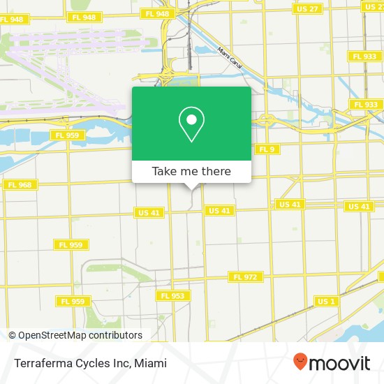 Mapa de Terraferma Cycles Inc