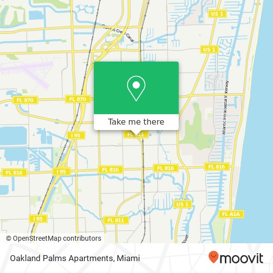 Mapa de Oakland Palms Apartments