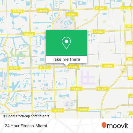 24 Hour Fitness map