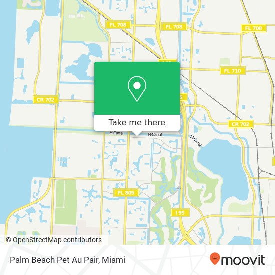 Palm Beach Pet Au Pair map