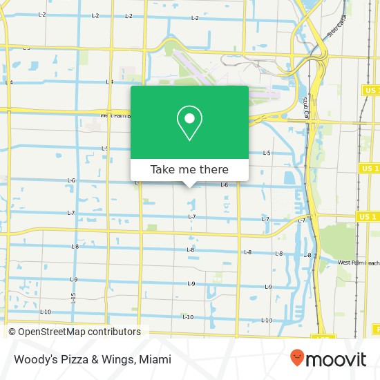 Woody's Pizza & Wings map