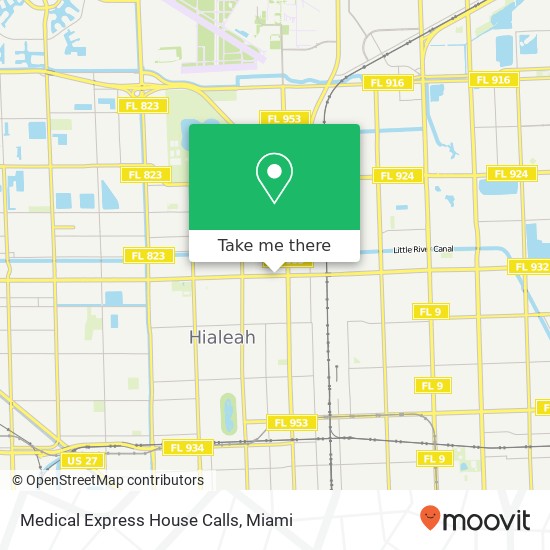 Medical Express House Calls map