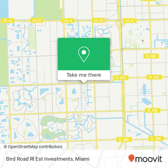 Bird Road Rl Est Investments map