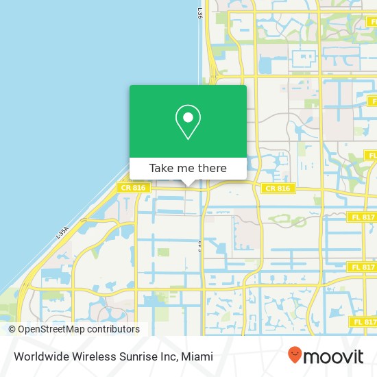 Mapa de Worldwide Wireless Sunrise Inc