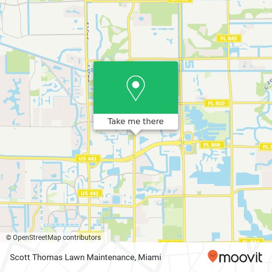 Scott Thomas Lawn Maintenance map