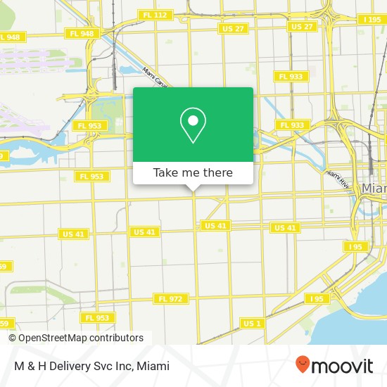 Mapa de M & H Delivery Svc Inc