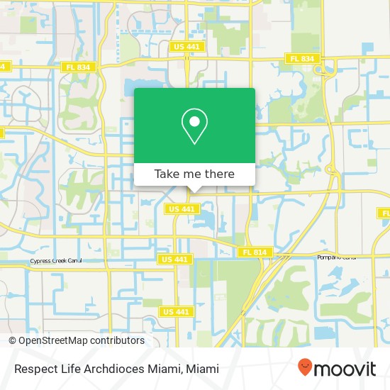 Respect Life Archdioces Miami map