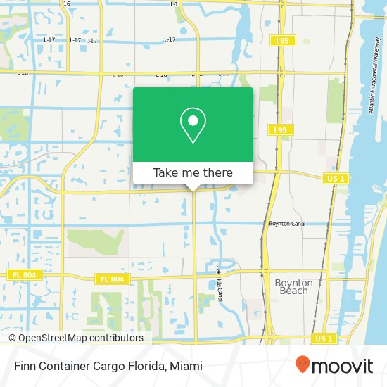 Mapa de Finn Container Cargo Florida