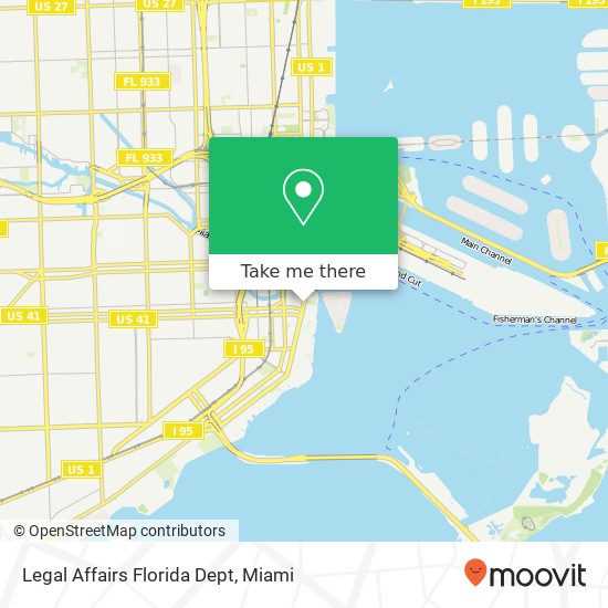 Legal Affairs Florida Dept map