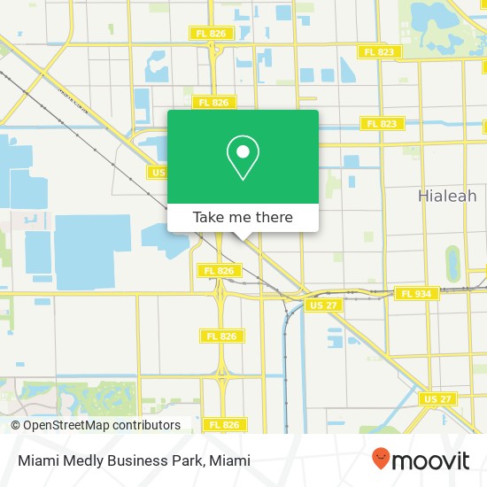 Mapa de Miami Medly Business Park