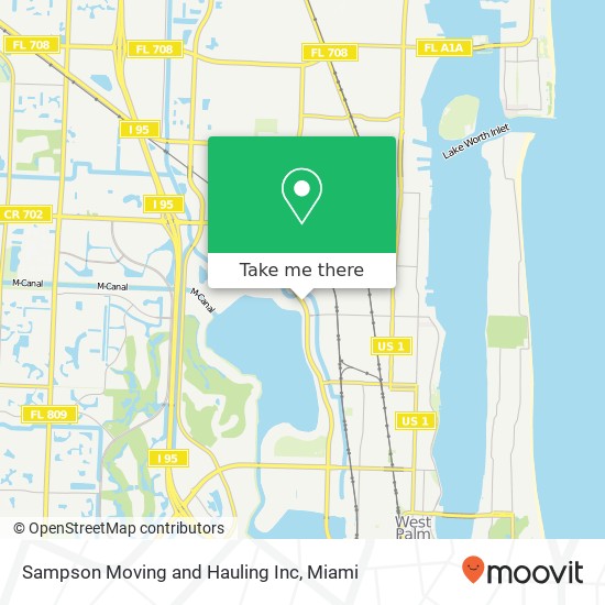 Sampson Moving and Hauling Inc map