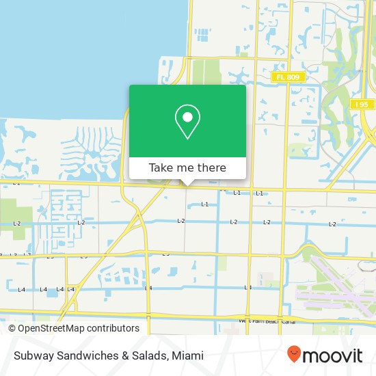 Mapa de Subway Sandwiches & Salads