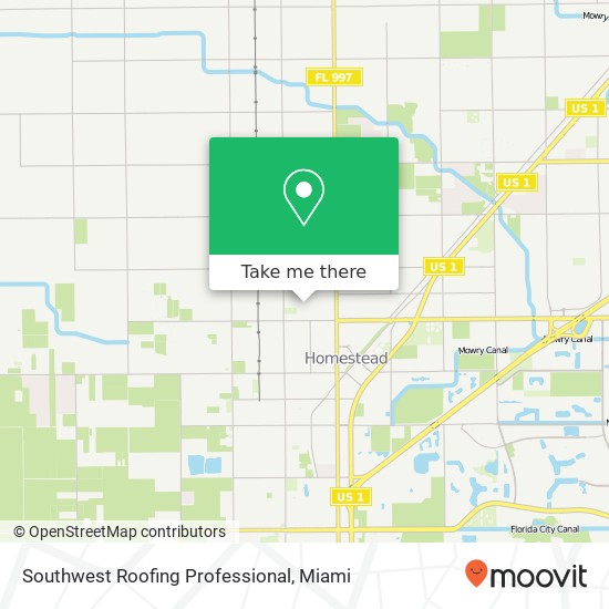 Southwest Roofing Professional map