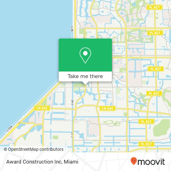Award Construction Inc map