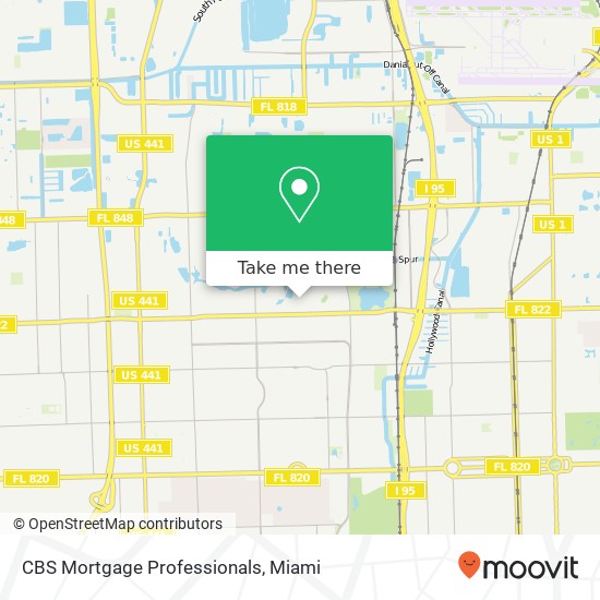 Mapa de CBS Mortgage Professionals