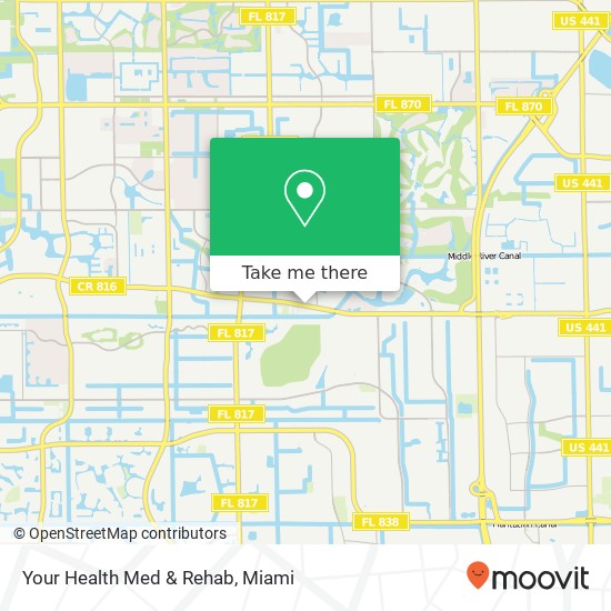 Your Health Med & Rehab map