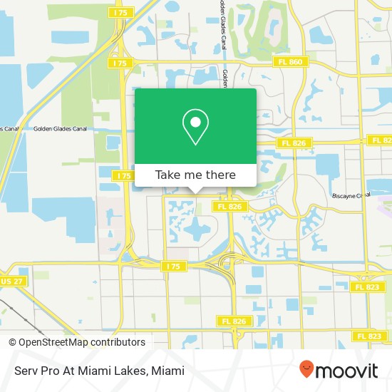 Mapa de Serv Pro At Miami Lakes