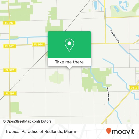 Tropical Paradise of Redlands map