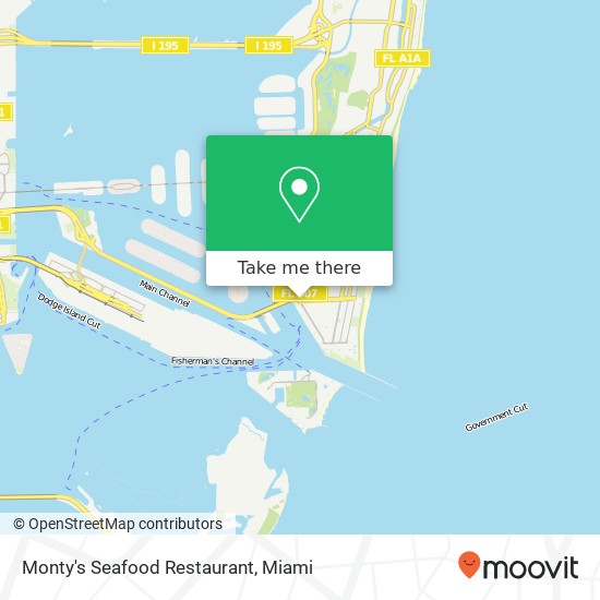 Mapa de Monty's Seafood Restaurant