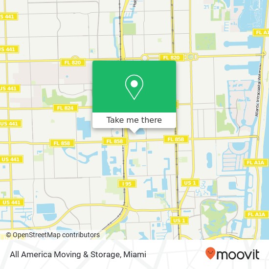 All America Moving & Storage map