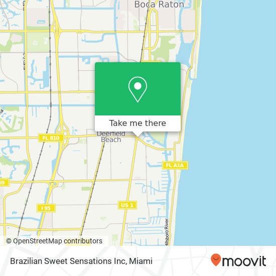 Mapa de Brazilian Sweet Sensations Inc