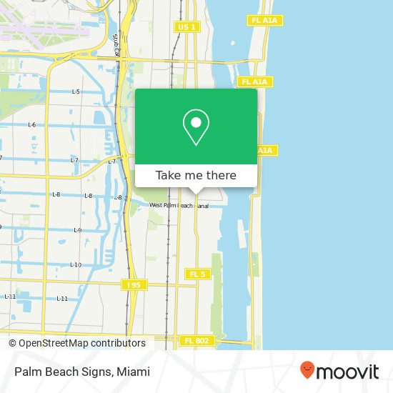 Mapa de Palm Beach Signs