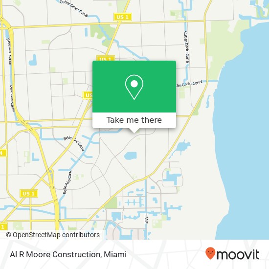 Al R Moore Construction map