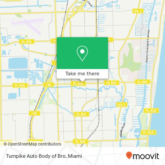 Mapa de Turnpike Auto Body of Bro