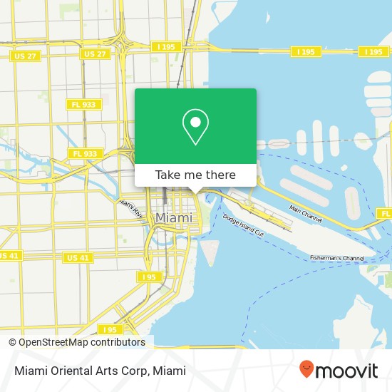 Miami Oriental Arts Corp map