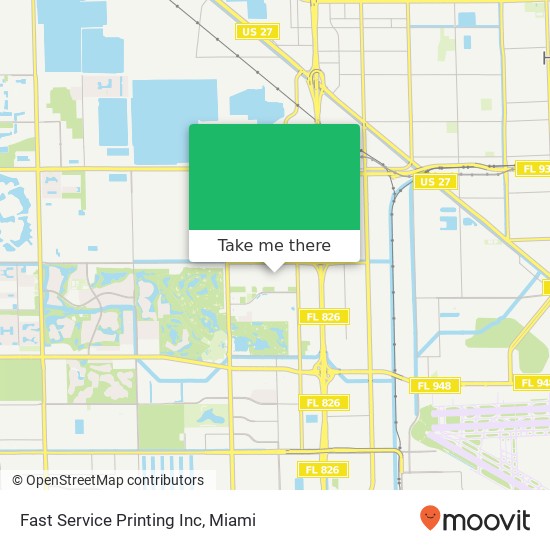 Fast Service Printing Inc map