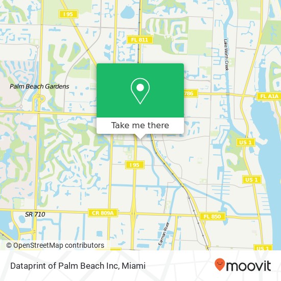 Dataprint of Palm Beach Inc map