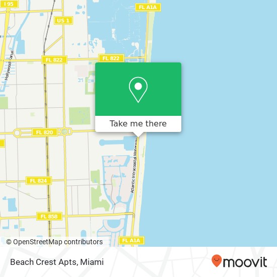 Beach Crest Apts map