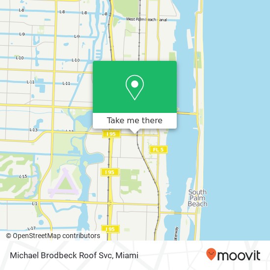 Michael Brodbeck Roof Svc map