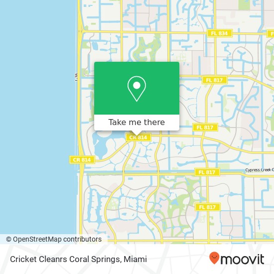 Mapa de Cricket Cleanrs Coral Springs