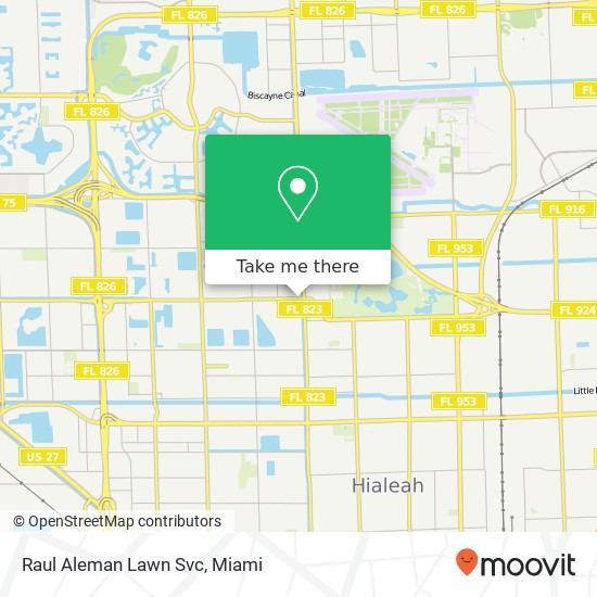 Raul Aleman Lawn Svc map