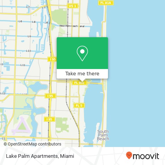 Mapa de Lake Palm Apartments
