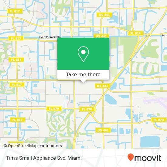 Mapa de Tim's Small Appliance Svc