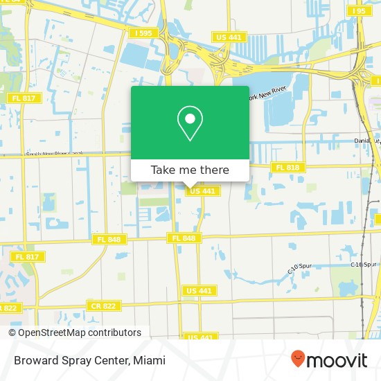 Broward Spray Center map