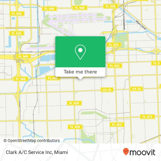 Clark A/C Service Inc map