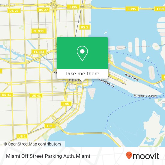 Miami Off Street Parking Auth map