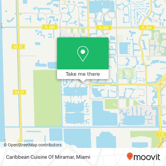 Mapa de Caribbean Cuisine Of Miramar