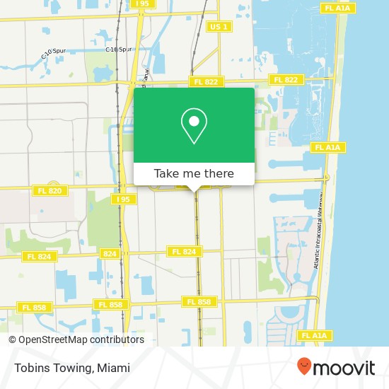 Tobins Towing map
