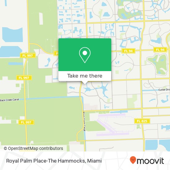 Royal Palm Place-The Hammocks map