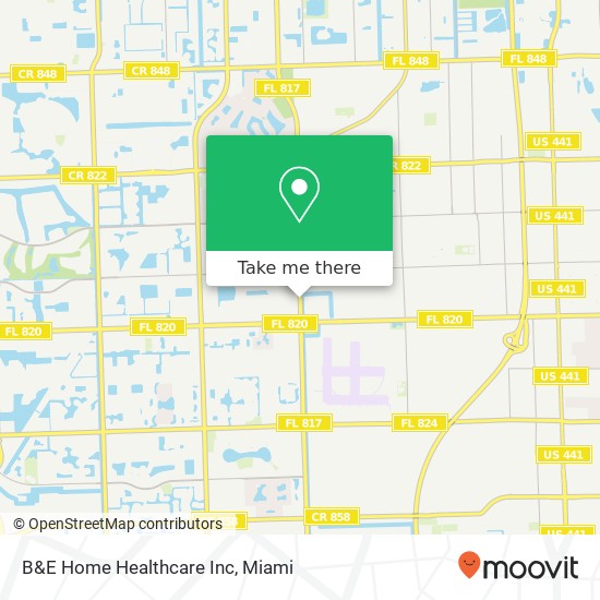 Mapa de B&E Home Healthcare Inc