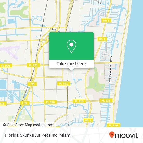 Florida Skunks As Pets Inc map